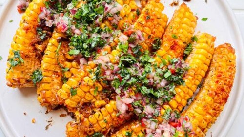 Image of Paprika Corn Rounds with Chilli Dressing 