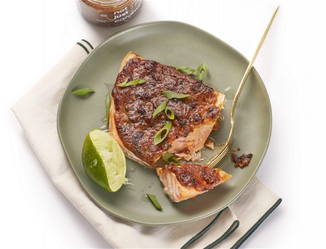 Image of Salmon with Miso, Chili, Caramel Glaze
