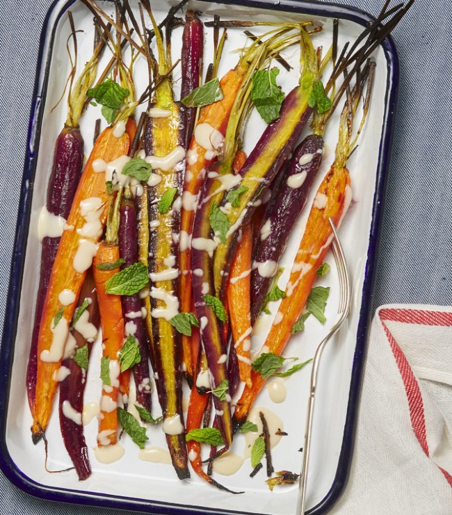 Image of Rainbow Carrots with Miso Lemon & Hot Honey