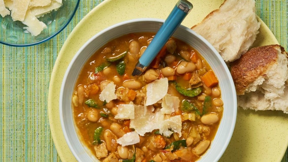 Image of Tuscan White Bean Soup with Not Just Pasta Sauce