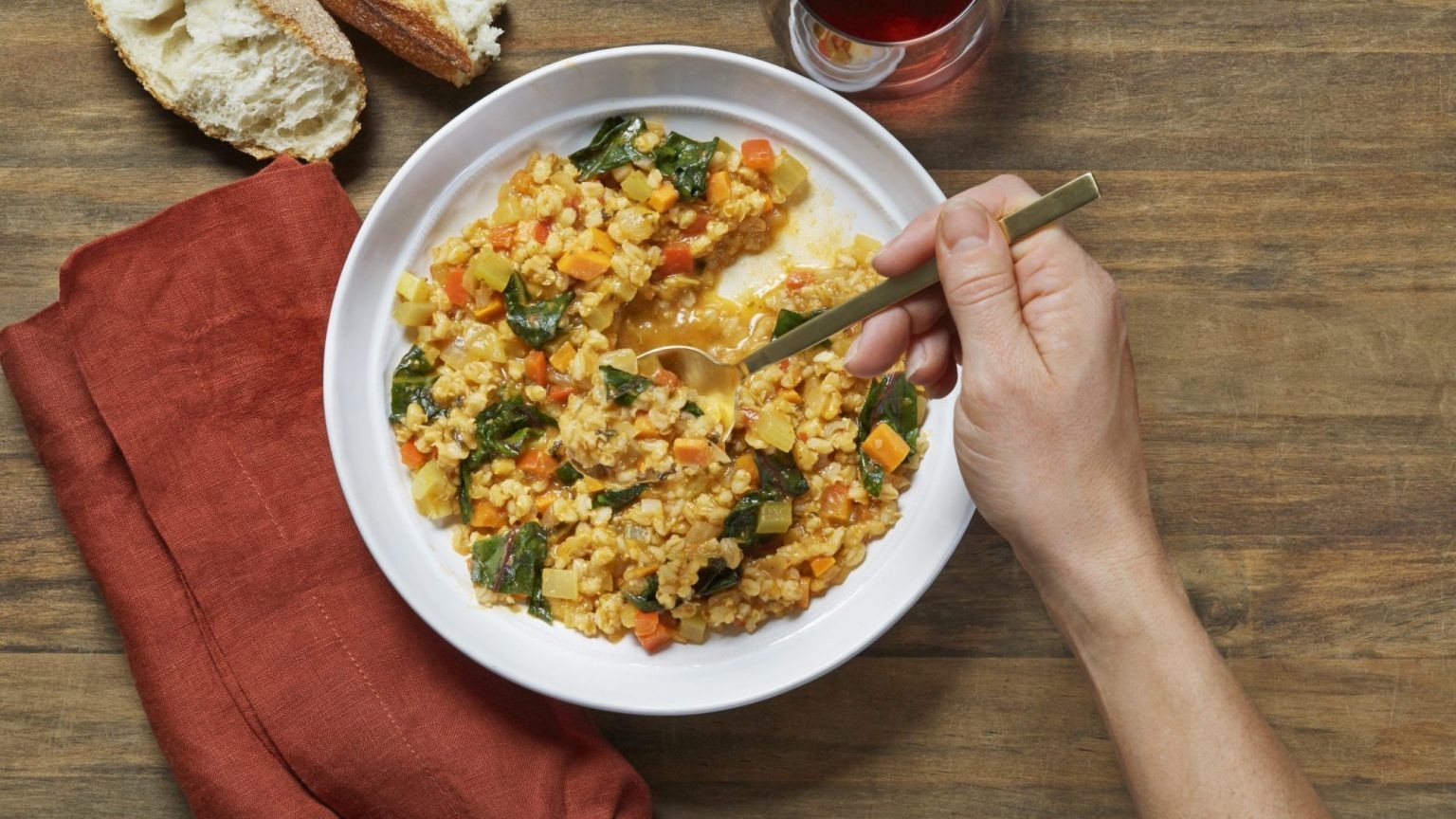 Image of Vegetable Barley Risotto with Not Just Pasta Sauce