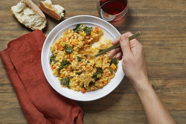 Image of Vegetable Barley Risotto with Not Just Pasta Sauce
