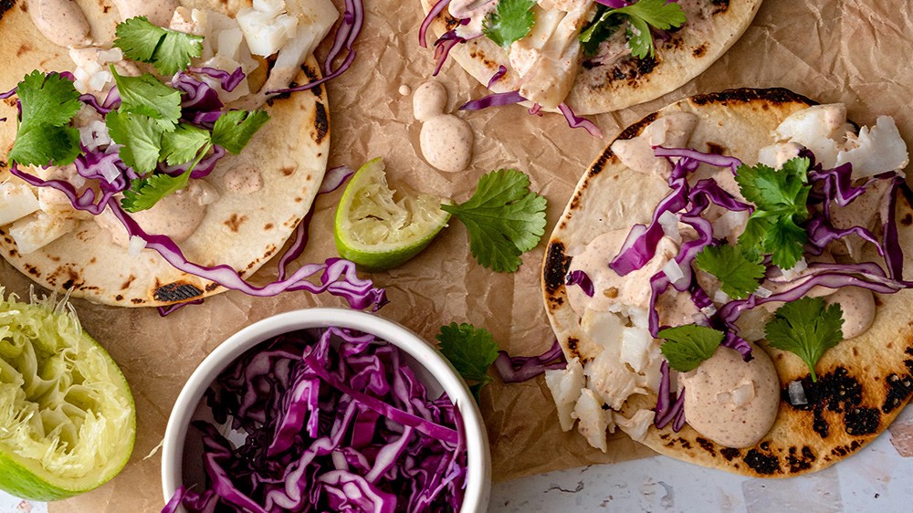 Image of Fish Tacos with Chipotle Crema
