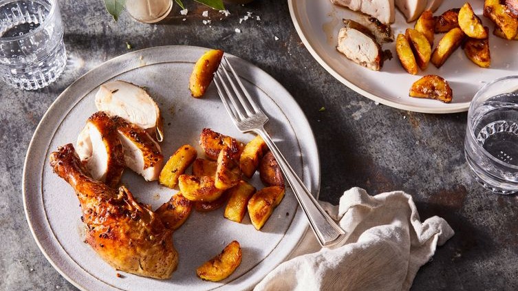 Image of Jamaican Jerk Roast Chicken With Fried Plantains