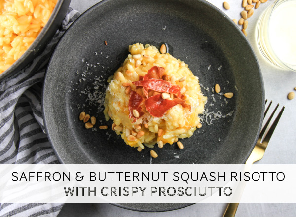 Image of Saffron and Butternut Squash Risotto with Crispy Prosciutto