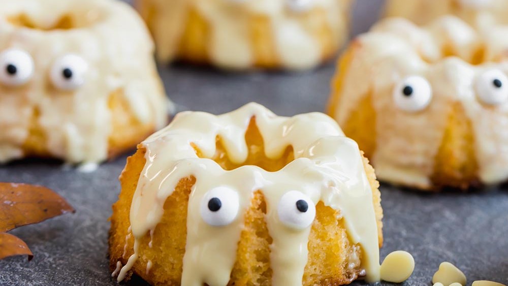 Image of Ghost Bundt Cakes for Halloween