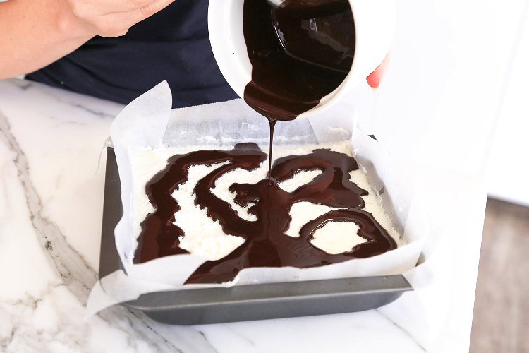 Image of Melt the choc chips in a microwave-safe bowl.