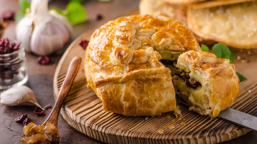 Image of Caramelized Onion Brie en Croute