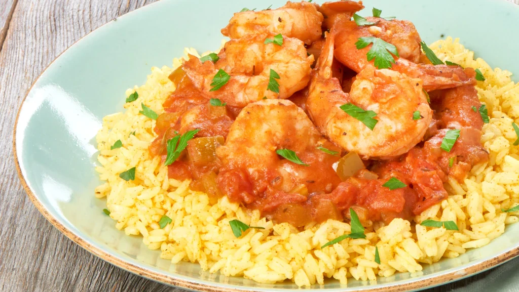 Image of Shrimp Etouffee with Curried Rice