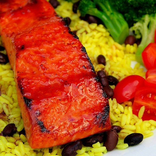 Image of salmon filet bbq