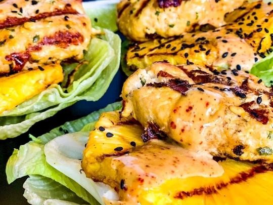 Image of Grilled Teriyaki Chicken Burgers