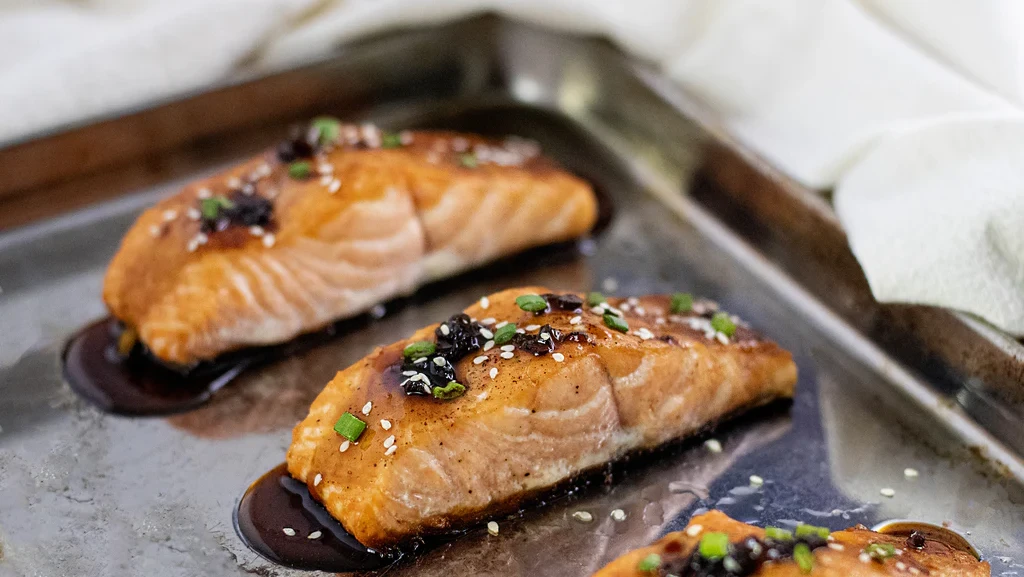 Image of Honey BBQ Salmon w/ Mache