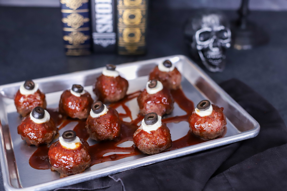 Spooky Eyeball Meatballs