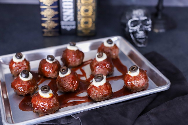 Image of Spooky Eyeball Meatballs