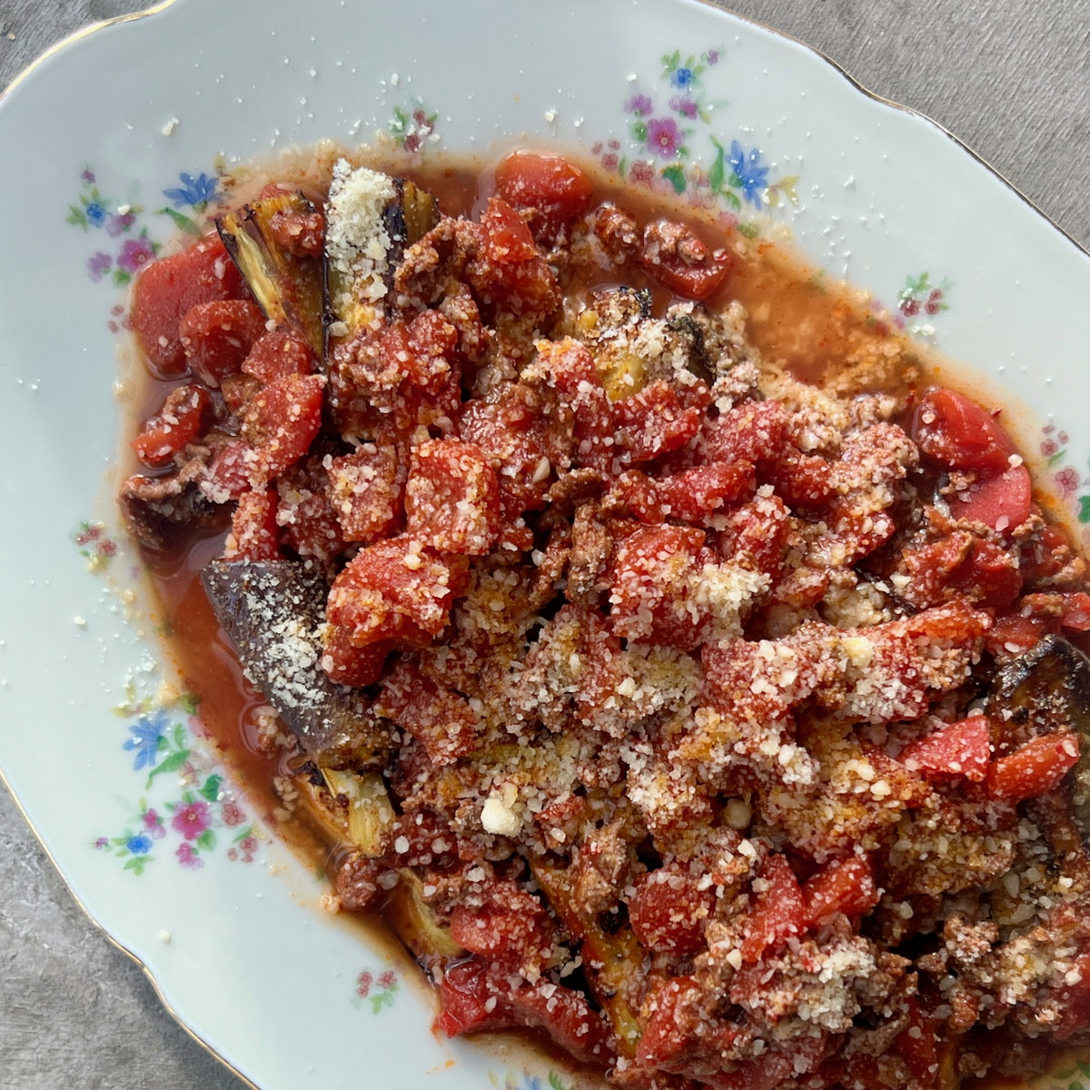 Eggplant “Bolognese”