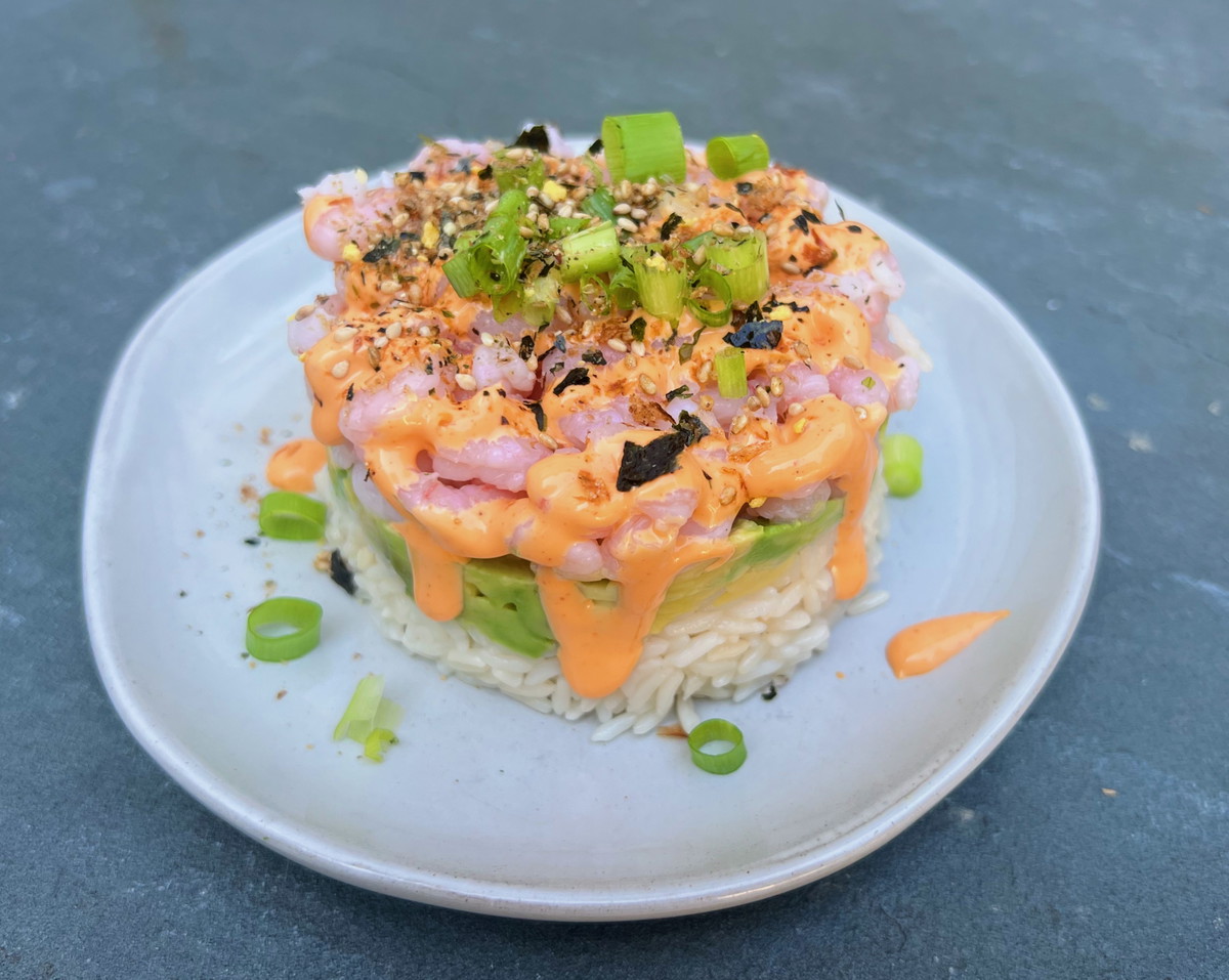 Spicy Shrimp & Avocado Tower