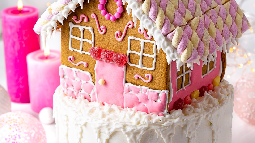 Image of Christmas Gingerbread House Cake