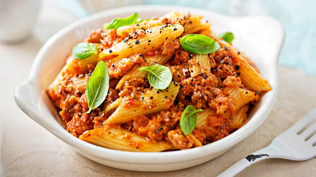 Image of Penne with Sausage and Tomatoes