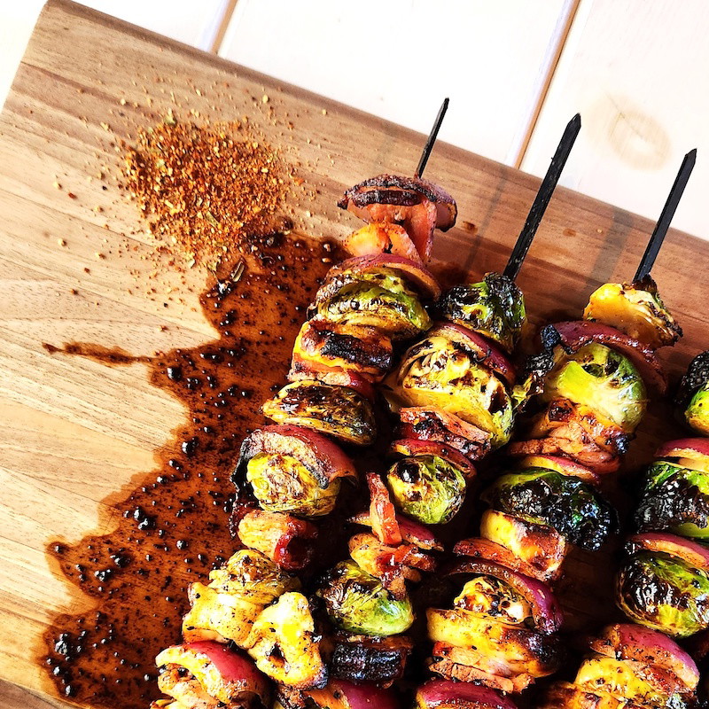 Grilled Brussels Sprout Skewers