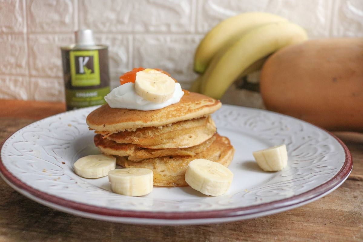 Recipe-13-Pumpkin Banana Olive Oil Pancakes 