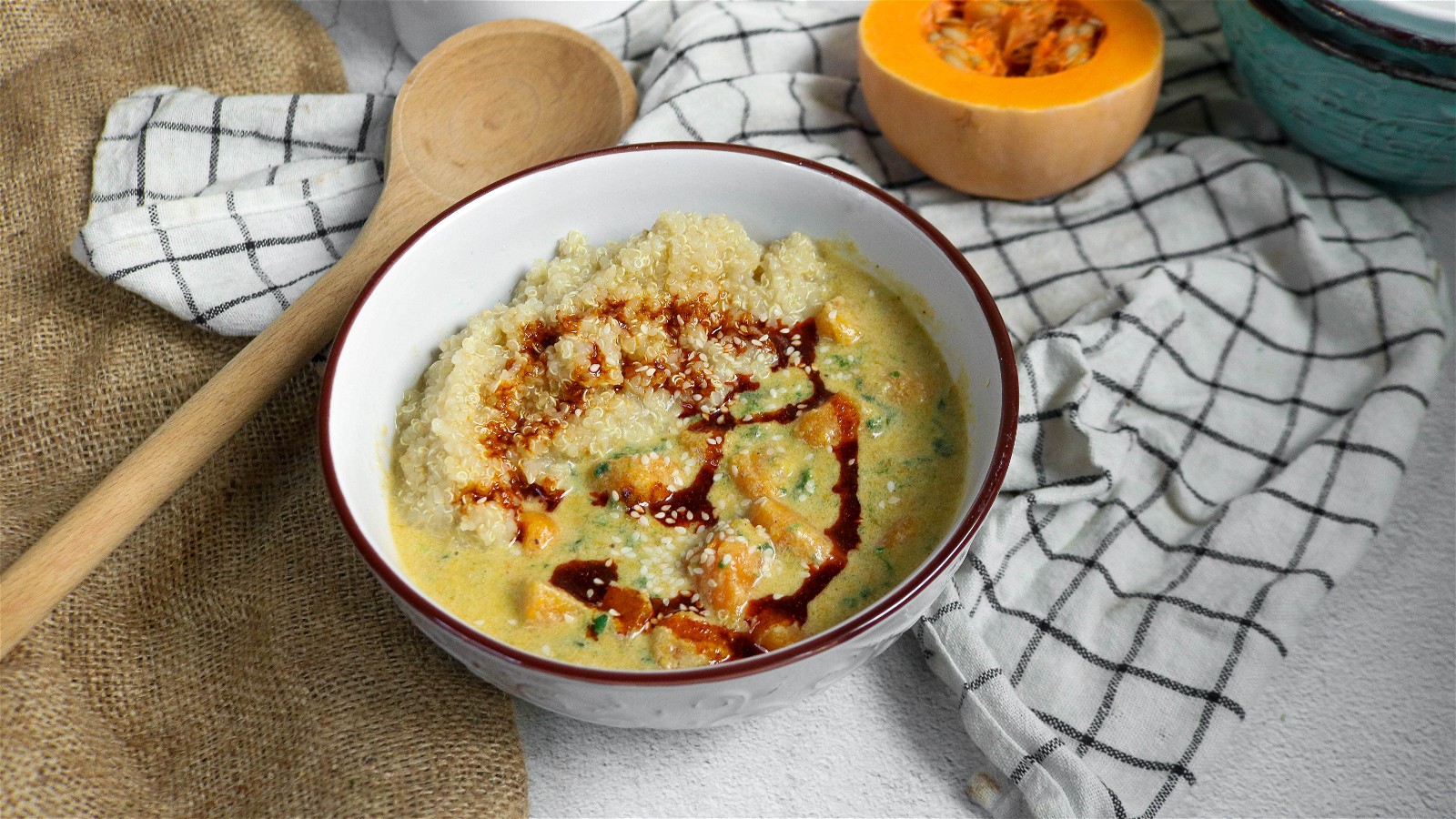 Image of Recipe-16-Spicy Tahini Squash Soup with Quinoa