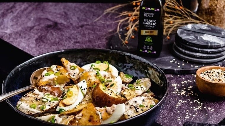 Image of Roast Potato Salad and Black Garlic Sour Cream