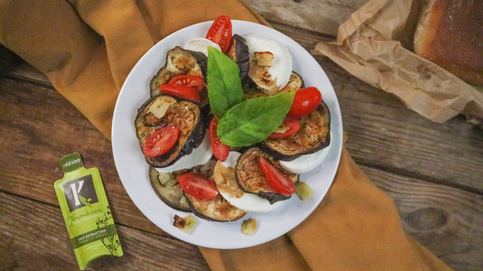 Image of Recipe-59-Eggplant Caprese with Fried Garlic