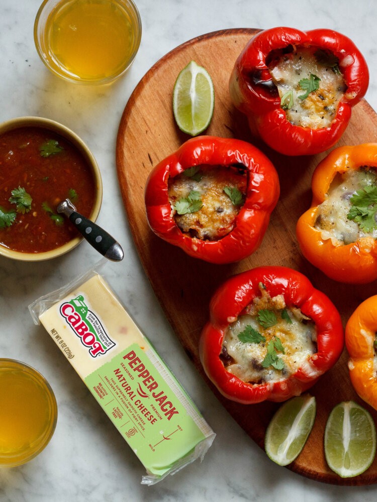 Baked Stuffed Bell Peppers with Quinoa 