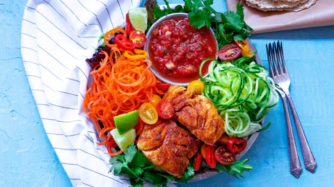 Image of Deconstructed Fish Taco Salad