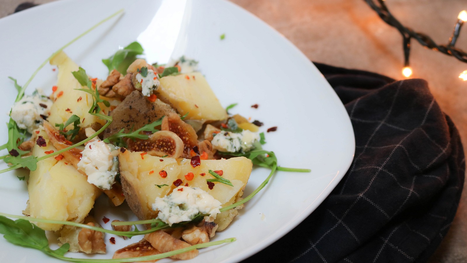Image of Recipe-87-Festive Potato Salad with Blue Cheese, Figs, Walnuts and Olive Oil