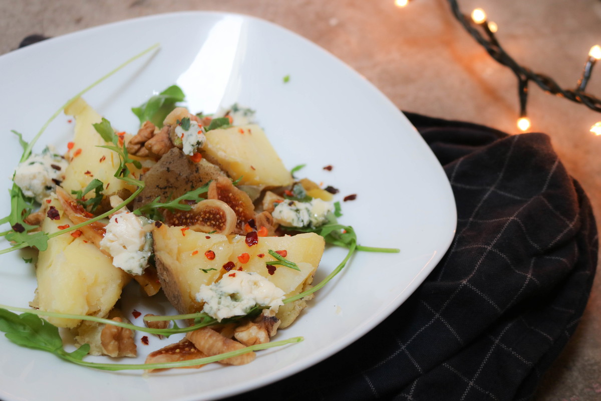 Recipe-87-Festive Potato Salad with Blue Cheese, Figs, Walnuts and Olive Oil