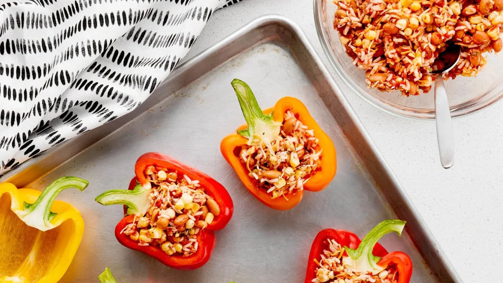 Image of Mexican-Style Meatless Stuffed Peppers