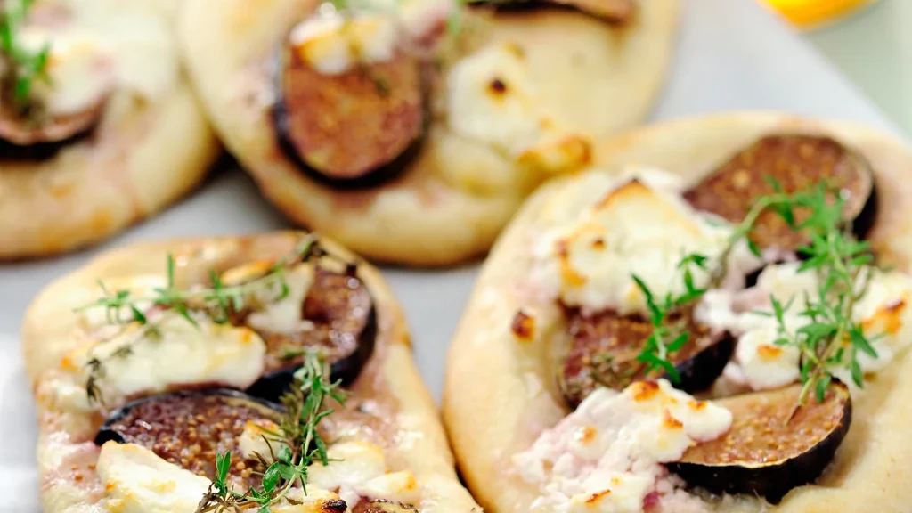Image of Mini Fig & Goat Cheese Pizzas
