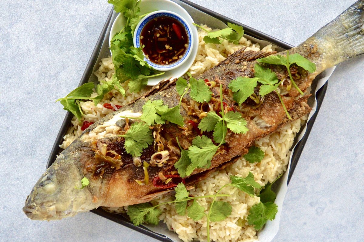 Crispy Thai fried Seabass
