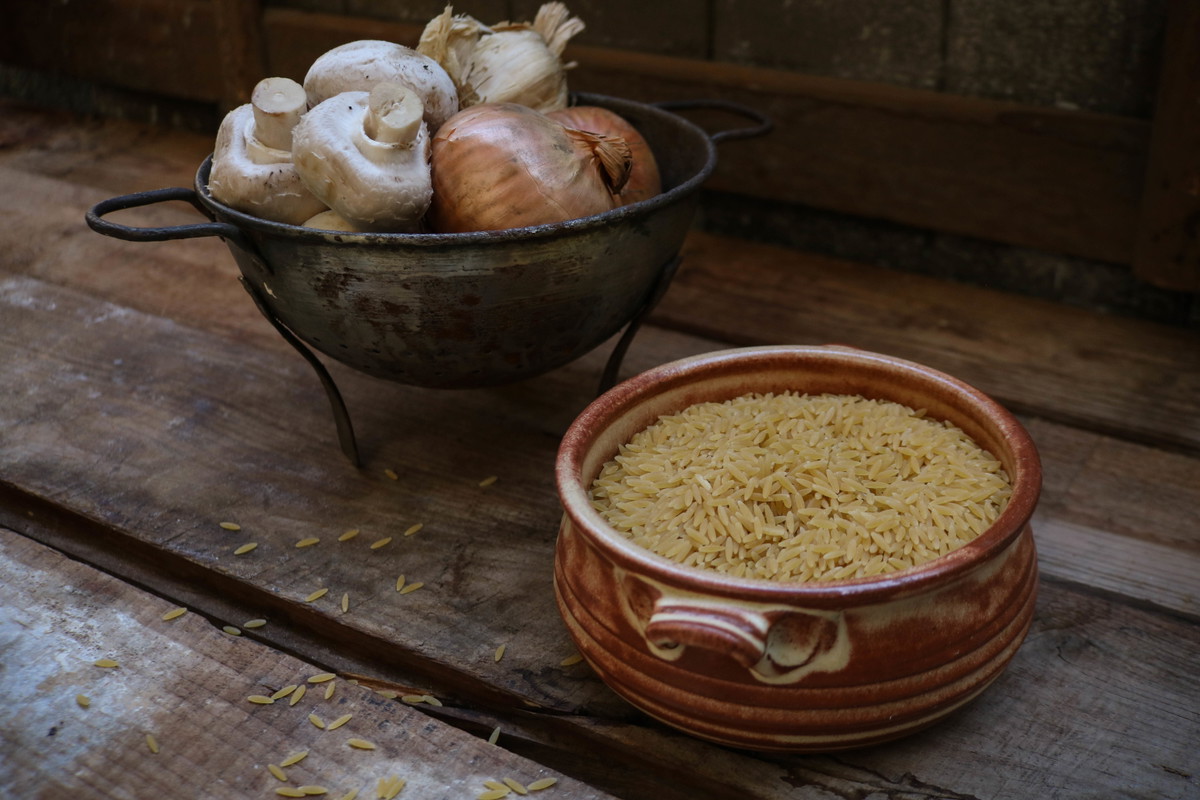 Recipe-109-Mushroom Basil Olive Oil Orzo Casserole