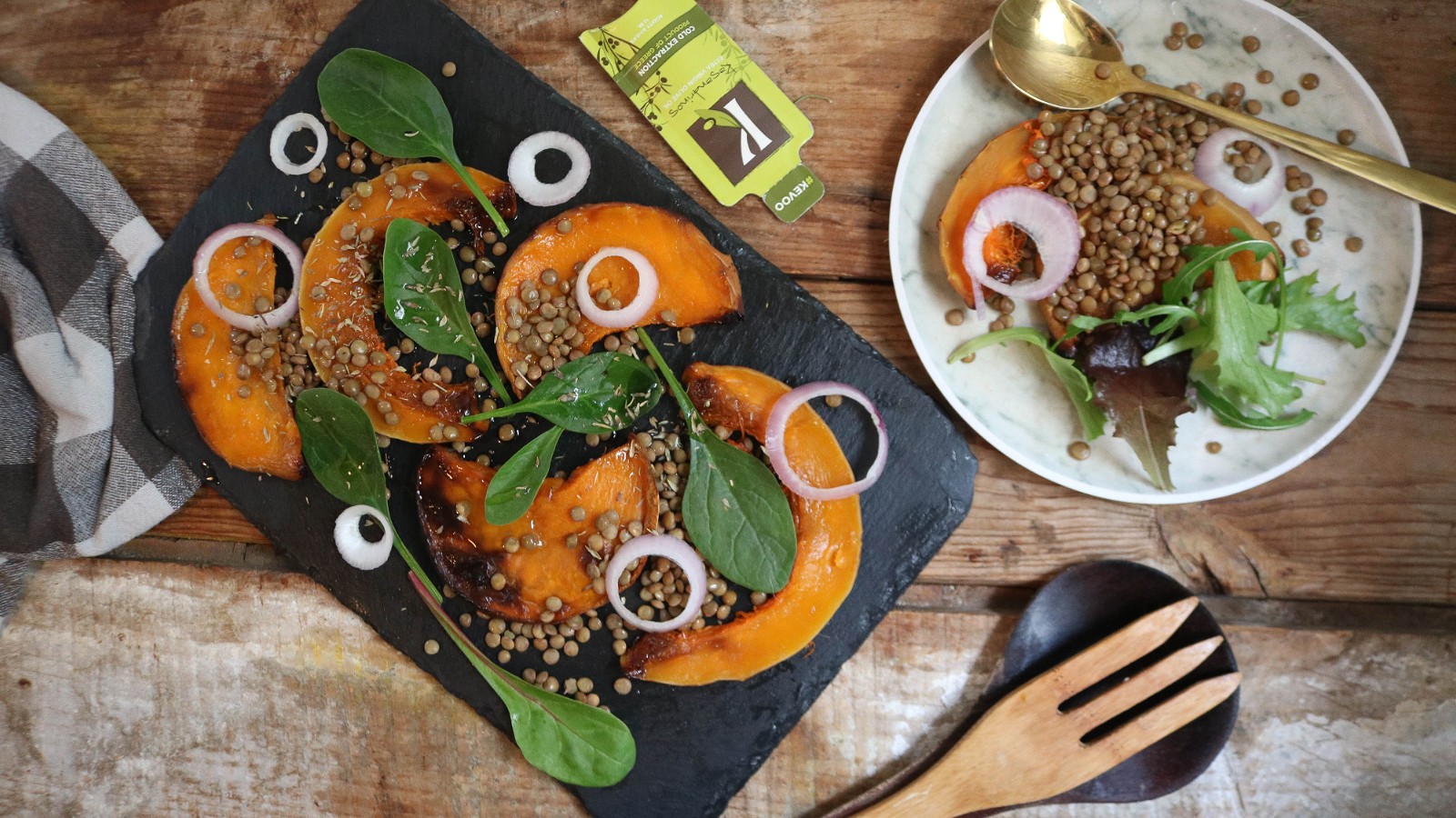 Image of Recipe-157-Roast Pumpkin & Lentil Salad