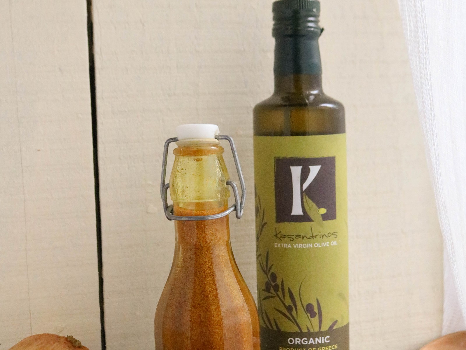 Kasandrinos Extra Virgin Olive Oil 1 Liter Glass Bottle from Greece