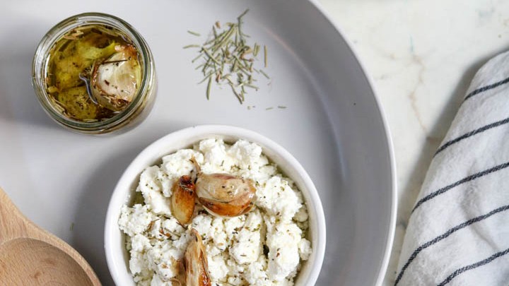 Image of Recipe-169-Goat Cheese with Herby Garlic Confit