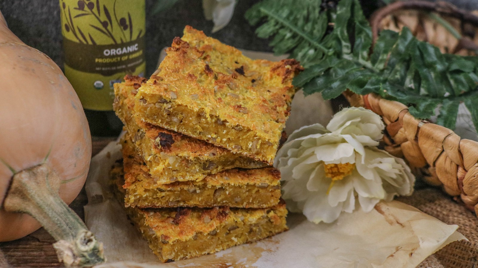 Image of Recipe-174-Pumpkin Honey Olive Oil Bars 