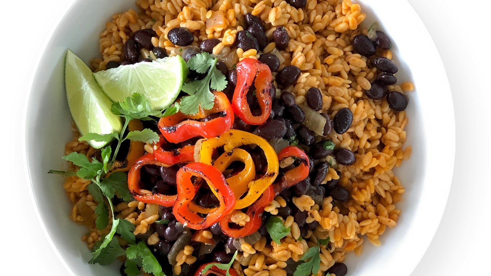 Image of Black Beans & Rice with Roasted Red Peppers