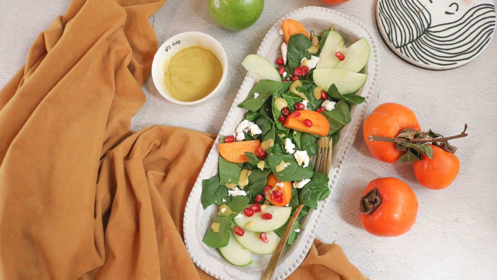 Image of Recipe-178-Winter Salad with Persimmons and Apples