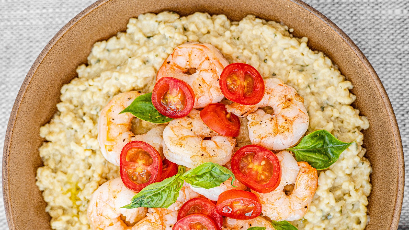 Image of Creamy Parmesan Style RightRice Risotto with Sautéed Shrimp