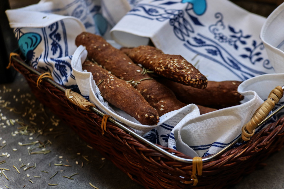 Recipe-267-Whole Wheat Greek Sesame Breadsticks