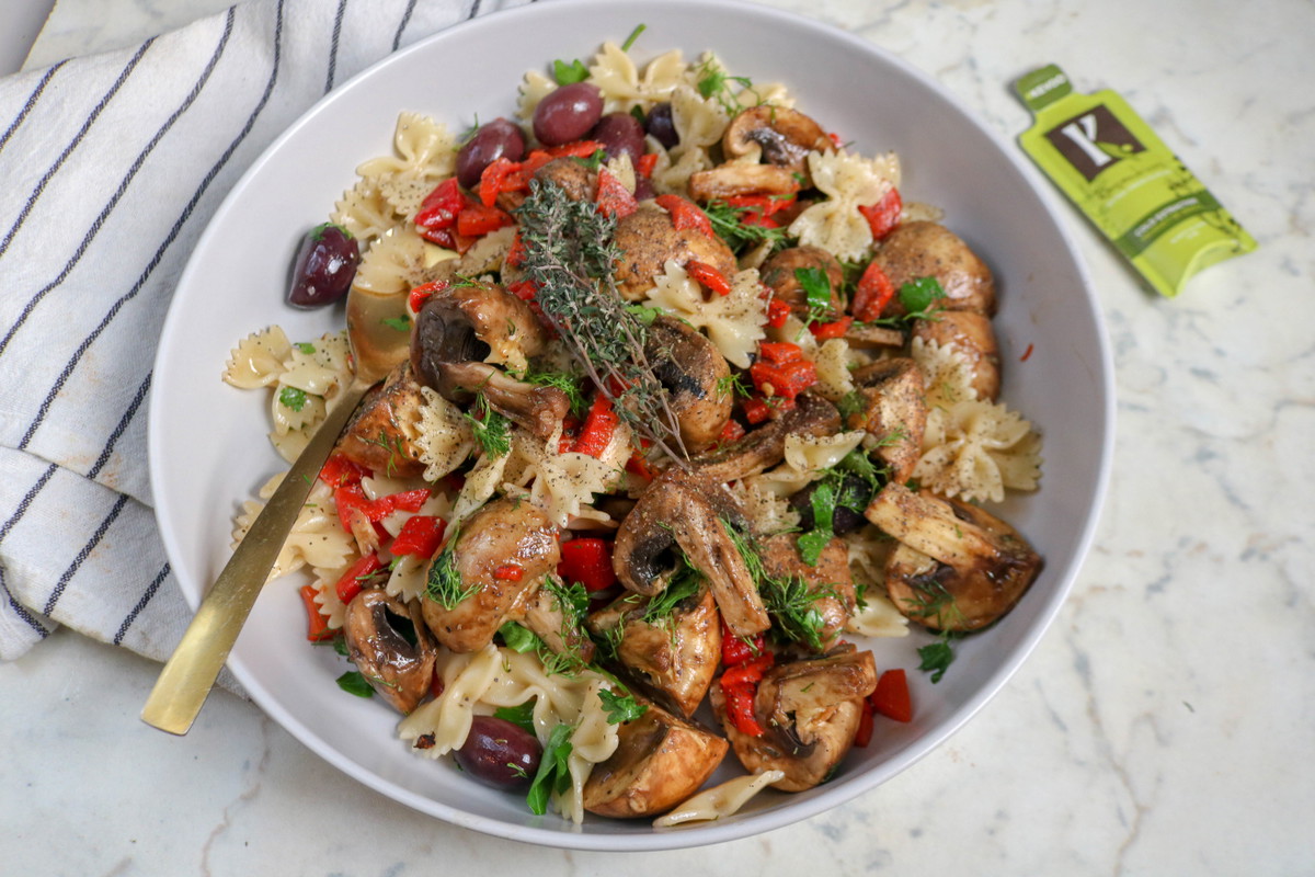 Recipe-290-Marinated Mushroom Pasta Salad