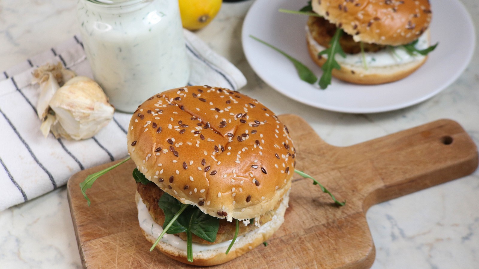 Image of Recipe-291-Mackerel Burgers with Evoo Aioli