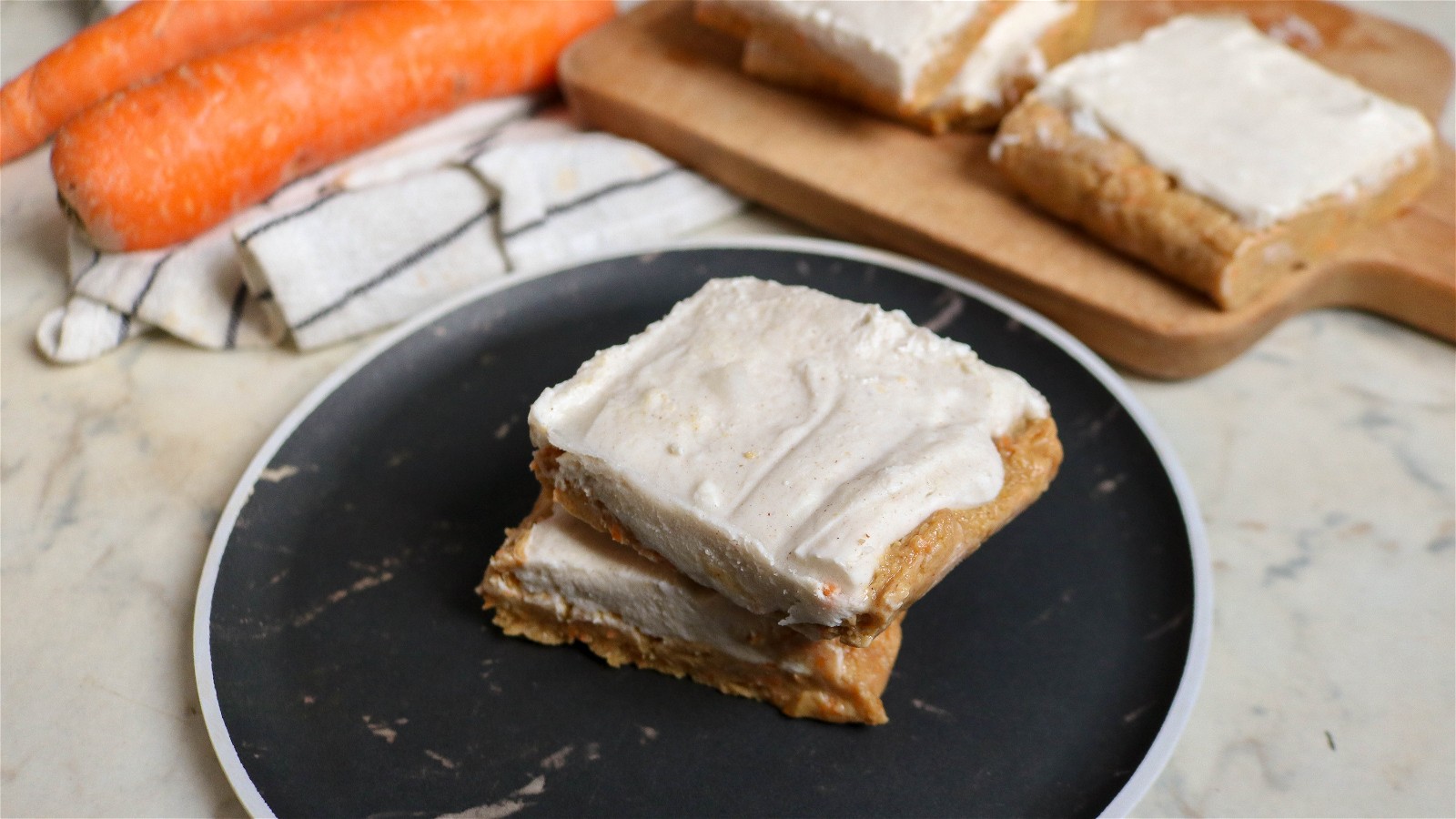 Image of Recipe-300-No Bake EVOO Carrot Cake Bars