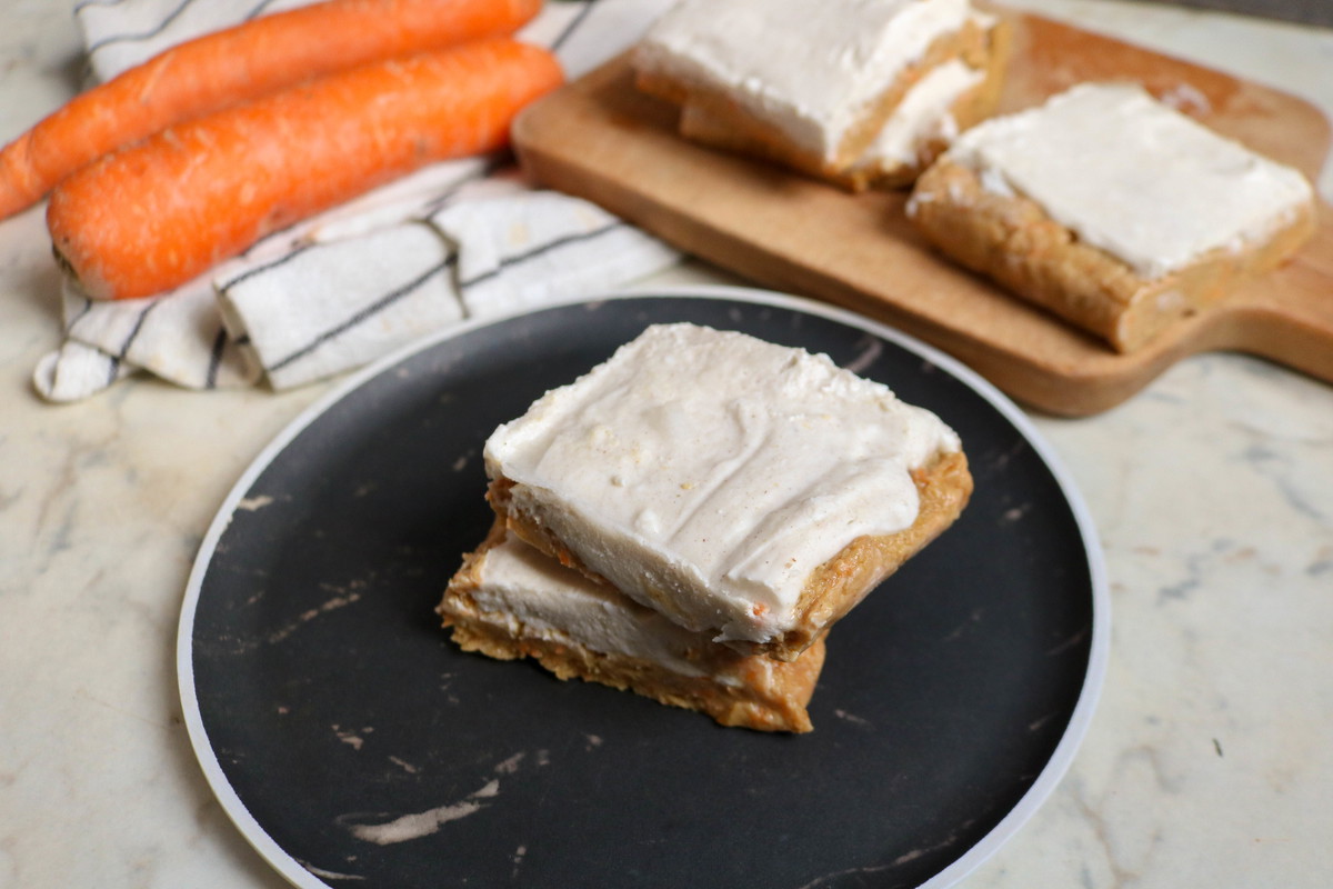 Recipe-300-No Bake EVOO Carrot Cake Bars
