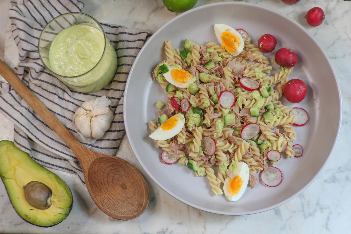 Recipe-304-Tuna Pasta Salad with Avo Dressing