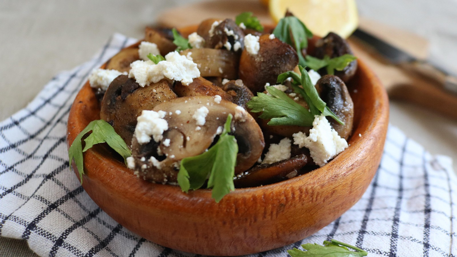 Image of Recipe-316-Mushrooms Saute with Feta Cheese