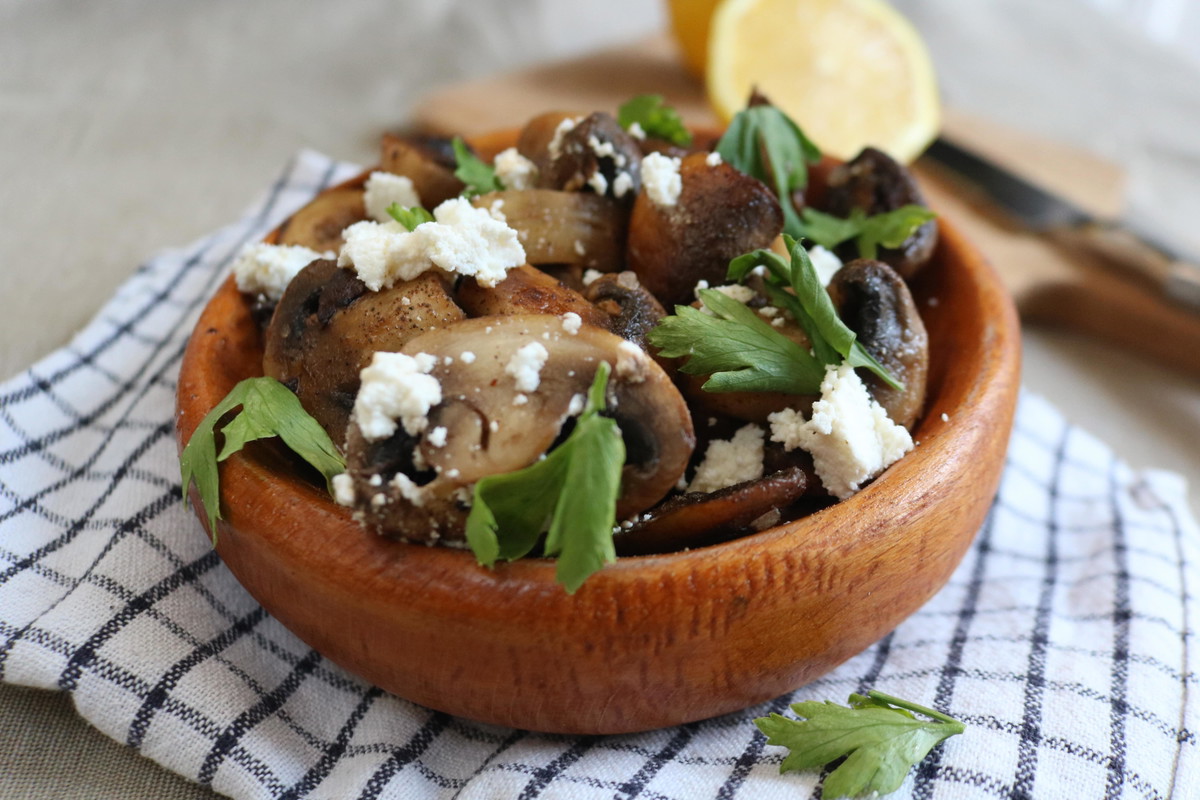 Recipe-316-Mushrooms Saute with Feta Cheese